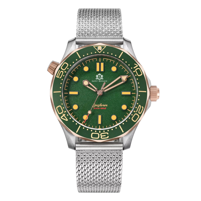 DIVER 007 — Mesh Green / Bronze Bezel
