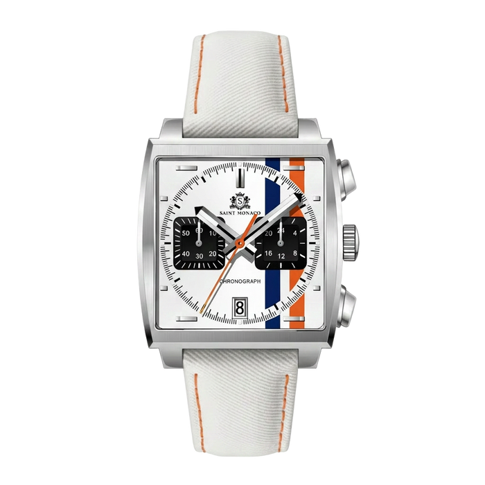 Monte Carlo — White Racing / Canvas Strap