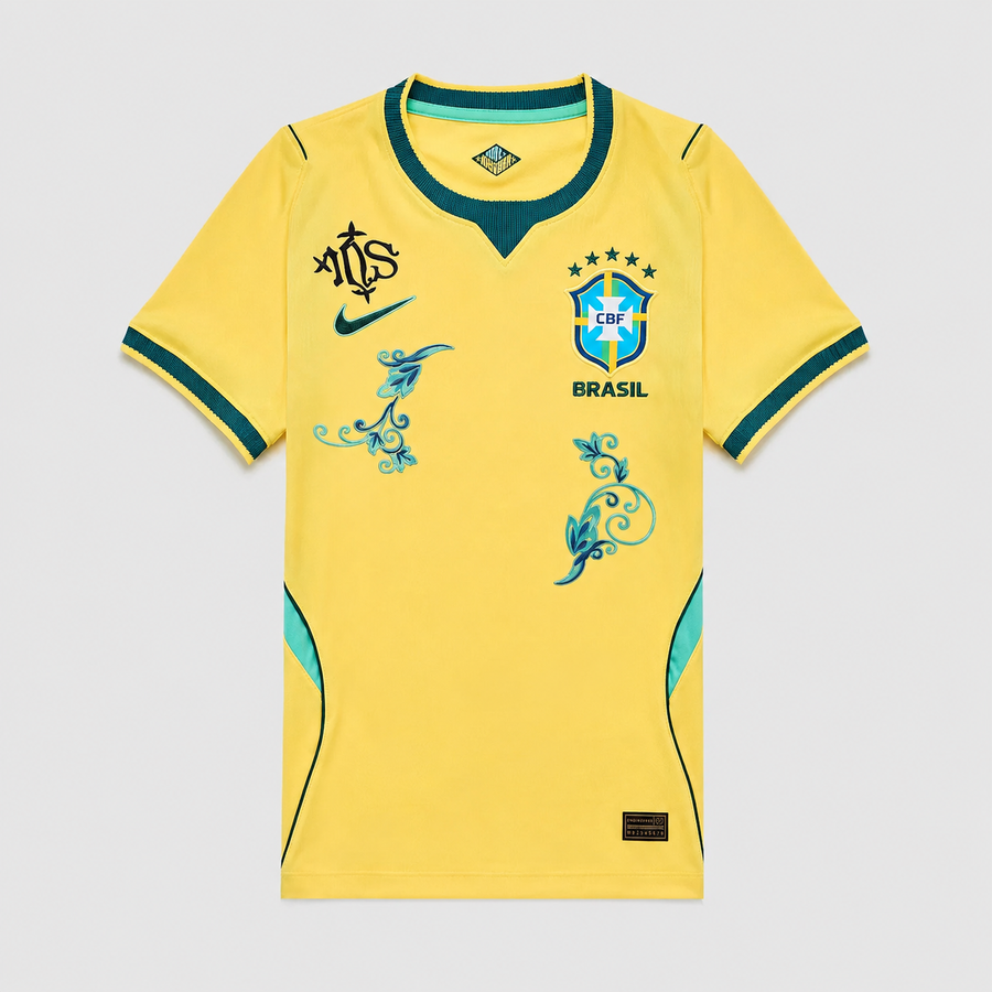 Brazil Embroidered Home 26/27 Player Edition Shirt