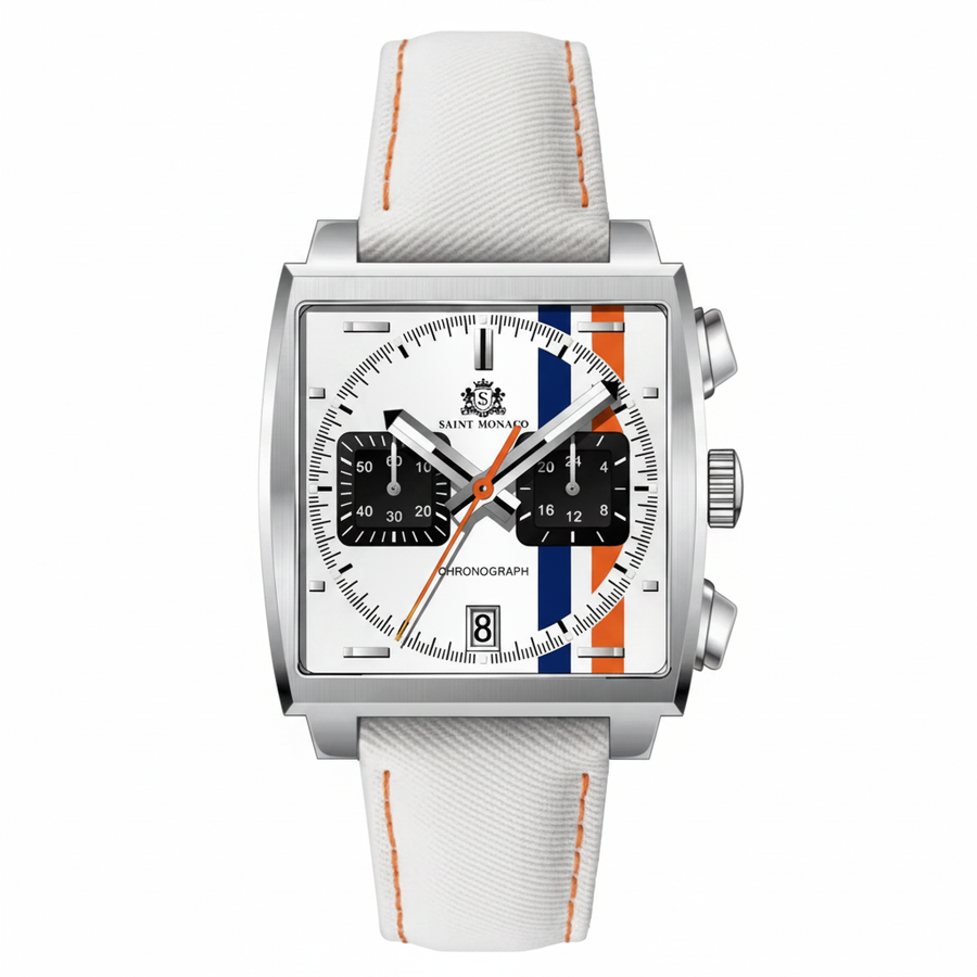 Monte Carlo — White Racing / Canvas Strap