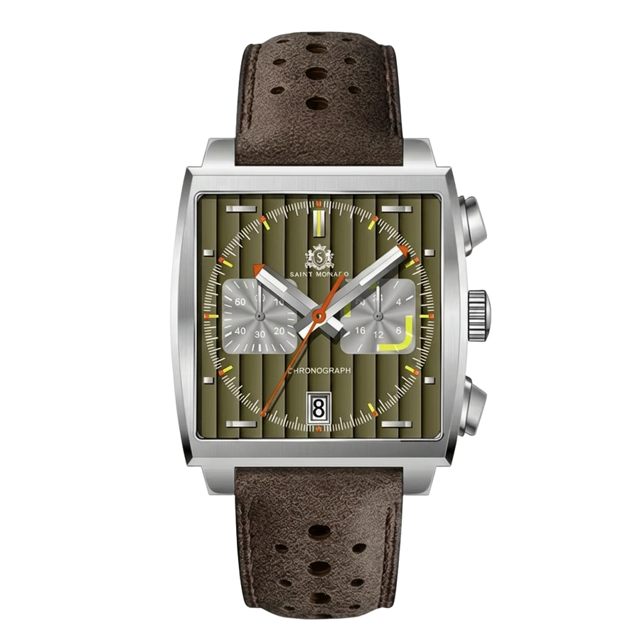 Monte Carlo — Olive Green / Brown Leather