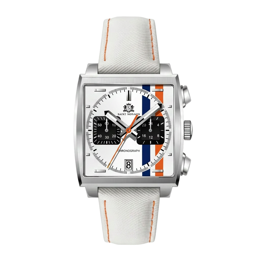 Monte Carlo — White Racing / Canvas Strap